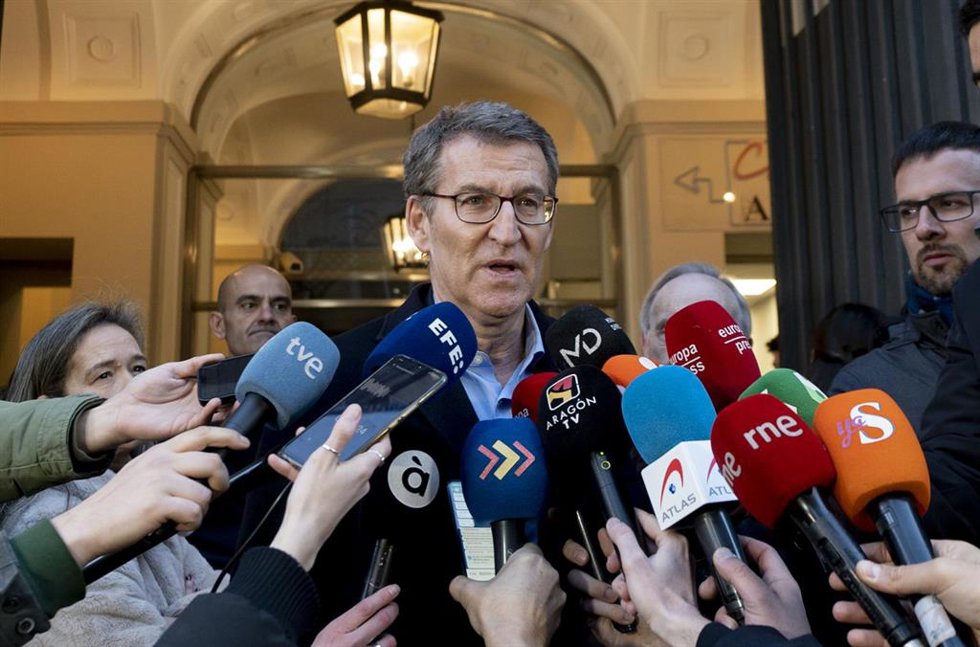 El líder del Partido Popular, Alberto Núéz Feijóo, en una imagen de archivo