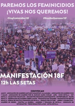 Cartel de convocatoria de la manifestación