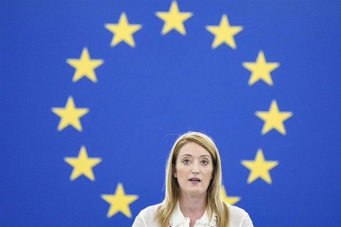 Archivo - Roberta Metsola, presidenta de la Eurocámara