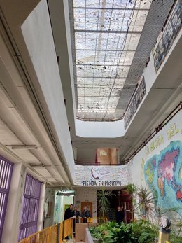 Vista del lucernario del Colegio San José de Calasanz