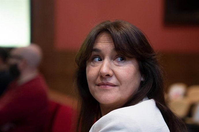 La presidenta de Junts, Laura Borrs, durante un juicio para declarar por presuntamente fraccionar contratos en la Institució de les Lletres Catalanes (ILC) en el TSJC.