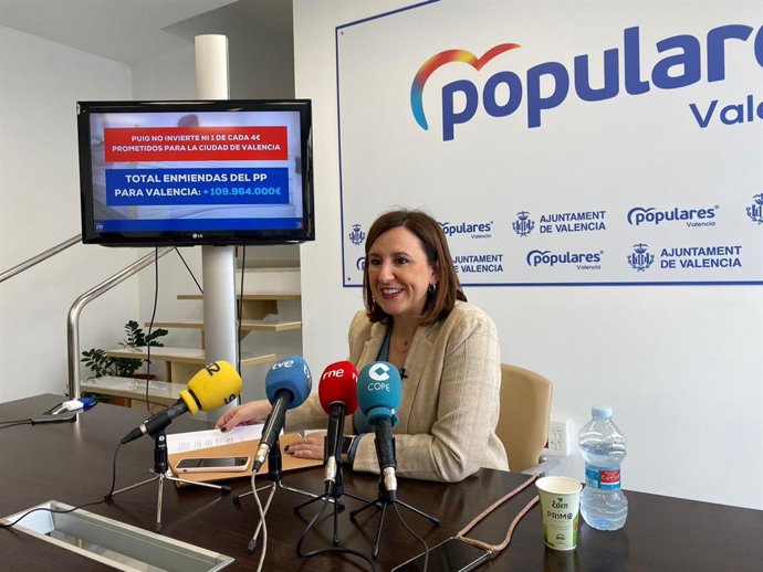 Archivo - La portavoz del PP en el Ayuntamiento de Valncia, María José Catalá