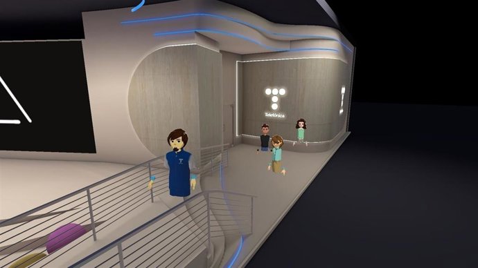 Expositor de Telefónica en el metaverso