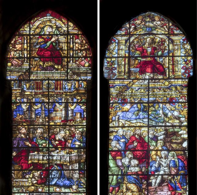 Archivo - Las dos vidrieras de Arnao de Flandes que serán restauradas por la Catedral de Sevilla.