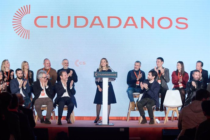 Archivo - La nueva portavoz nacional de Ciudadanos, Patricia Guasp, interviene en la clausura de la VI Asamblea General de Ciudadanos.