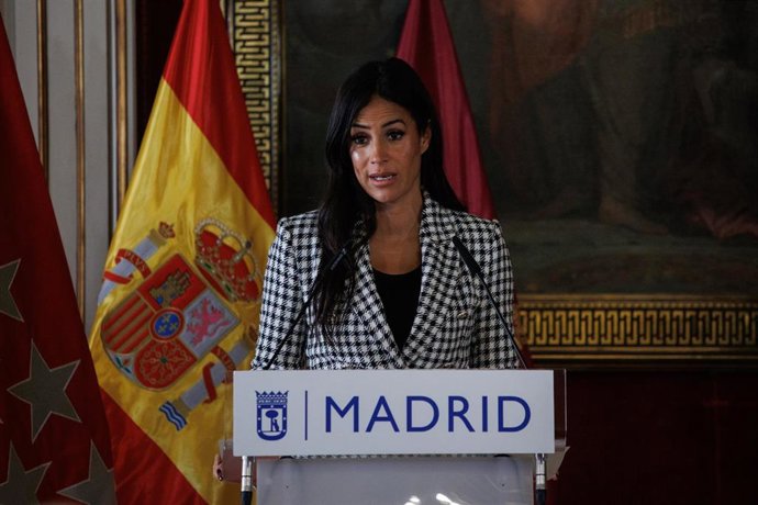 La vicealcaldesa de Madrid, Begoña Villacís, ofrece una rueda de prensa, en la Casa de la Villa, a 17 de febrero de 2023