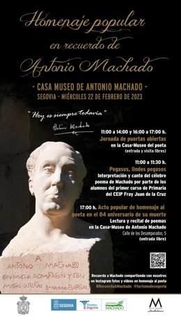 Turismo de Segovia y la Real Academia de San Quirce se unen un año más en el aniversario de la muerte de Antonio Machado.