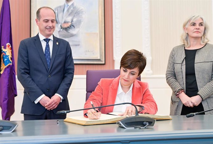 La ministra de Política Territorial y Portavoz del Gobierno, Isabel Rodríguez, en Guadalajara.