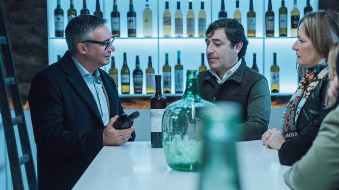 Gavira en el Centro de Interpretación de la Manzanilla en Sanlúcar de Barrameda.