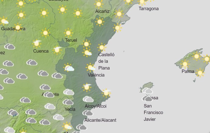 Predicción meteorológica del sábado 18 de febrero