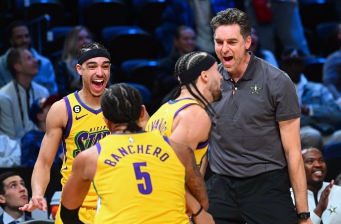 Pau Gasol en el Rising Stars Challenge del NBA All-Star