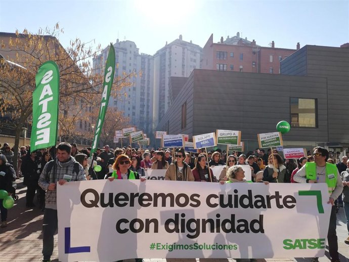 Manifestación de Satse en Pamplona