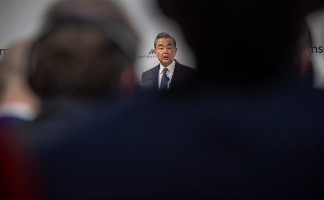 El ministro de Asuntos Exteriores chino, Wang Yi, en la Conferencia de Seguridad de Múnich