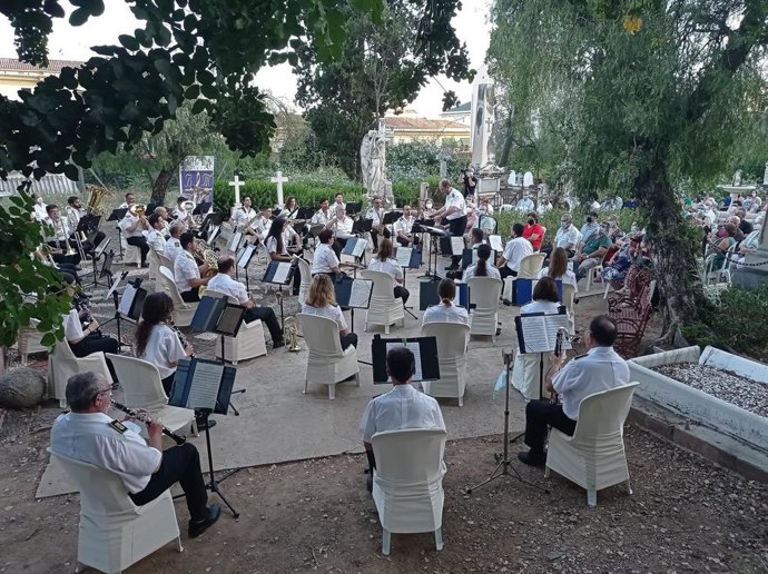 Imagen de un concierto anterior de la Banda Municipal de Música en el Cementerio Inglés