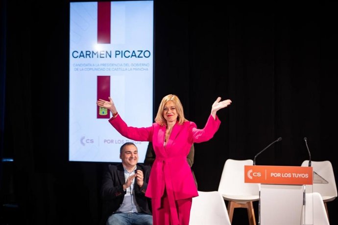 La líder liberal en Castilla-La Mancha, Carmen Picazo, en su presentación en Madrid.