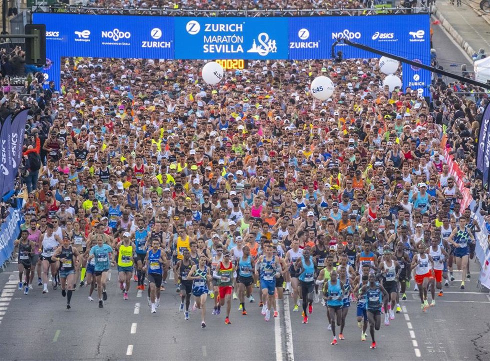Foto de archivo de la maratón de Sevilla