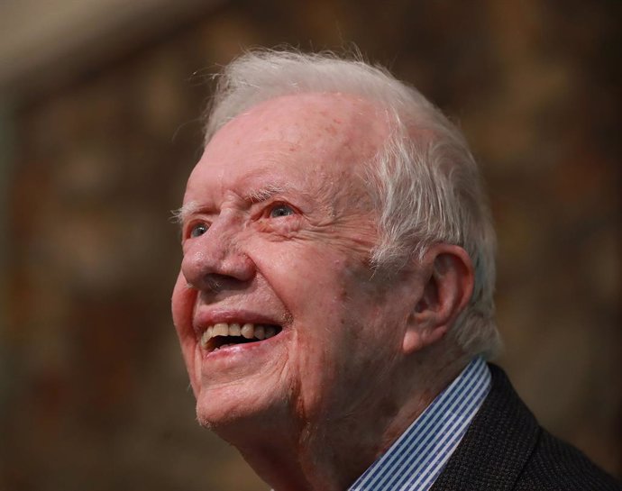 Archivo - 09 June 2019, US, Plains: Former US President Jimmy Carter, 94, teaches Sunday School at Maranatha Baptist Church, less than a month after falling and breaking his hip. Photo: Curtis Compton/TNS via ZUMA Wire/dpa