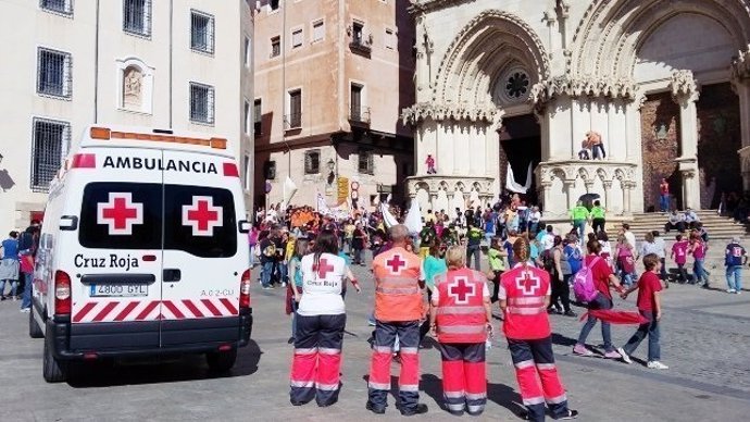 Efectivos de Cruz Roja en la fiesta de San Mateo de Cuenca.