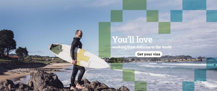 Portada de la web para captar 'nómadas digitales'