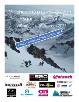 Cartel del VI Encuentro de Clubes de Aragón de Esquí de Montaña