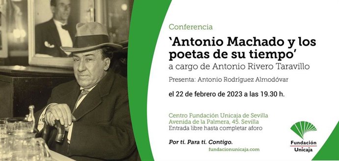 Cartel de la conferencia sobre Antonio Machado