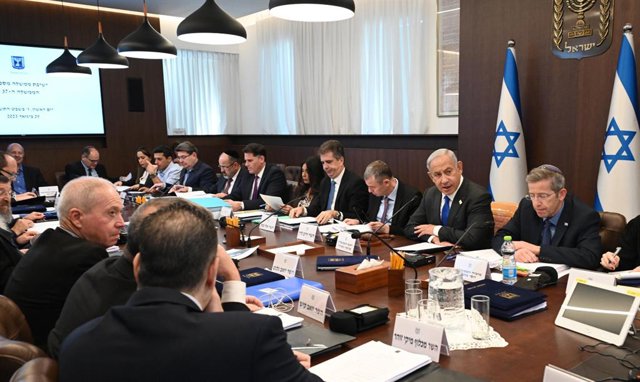 Imagen de archivo del Consejo de Ministros de Israel