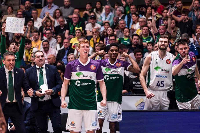 Alberto Diaz of Unicaja during the ACB Copa del Rey Badalona 23 Final match between Lenovo Tenerife  and Unicaja  at Palau Olimpic de Badalona on February 19, 2023 in Badalona, Barcelona, Spain.