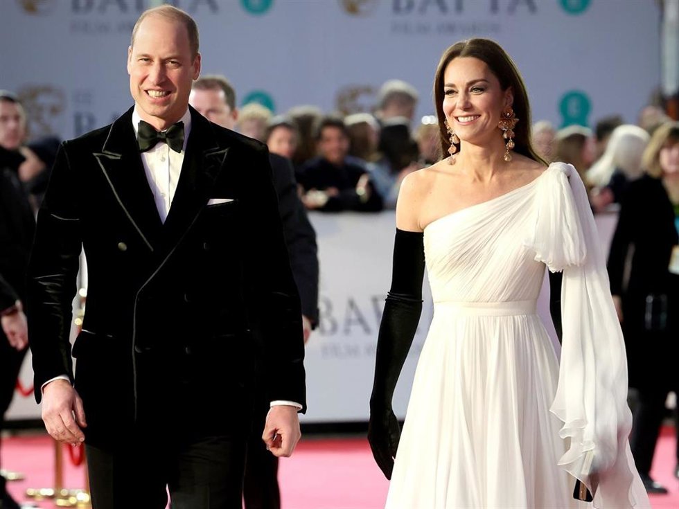 El Príncipe Guillermo y Kate Middleton, radiantes en los premios Bafta