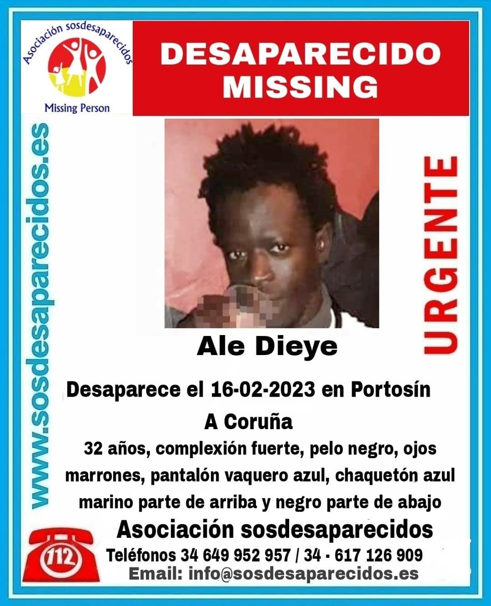 Imagen del desaparecido en Portoín (A Coruña).