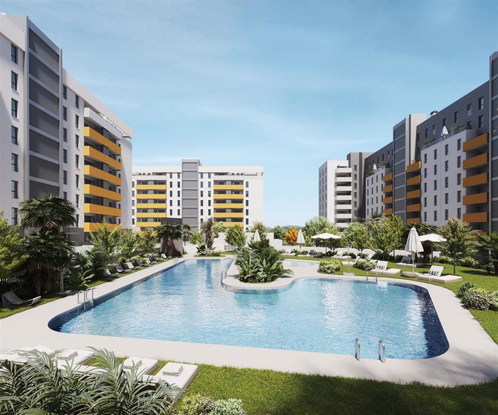 El nuevo residencial, conformado por un total de cuatro edificios, cuenta como elemento diferencial con áticos de cuidado diseño y amplios bajos y terrazas pensadas para el disfrute de sus habitantes.