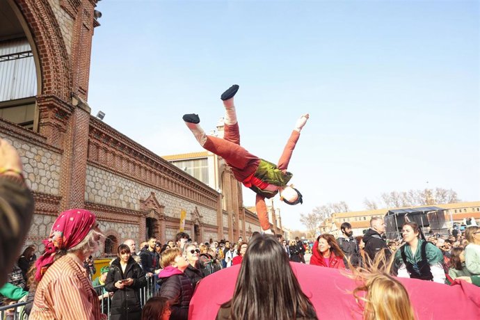 Manteo del pelele, en Matadero Madrid, a 19 de febrero de 2023, en Madrid (España).