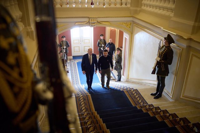 El presidente de Ucrania, Volodimir Zelenski, recibe en Kiev a su homólogo de Estados Unidos, Joe Biden