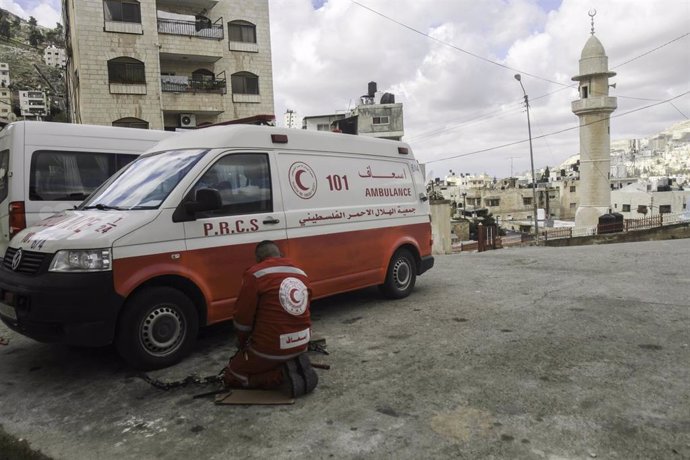 Archivo - Ambulancia en Nablús, Cisjordania
