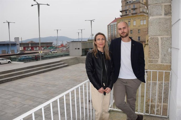 Los investigadores de la UVigo, Laura Docío y Andrés Piñeiro.