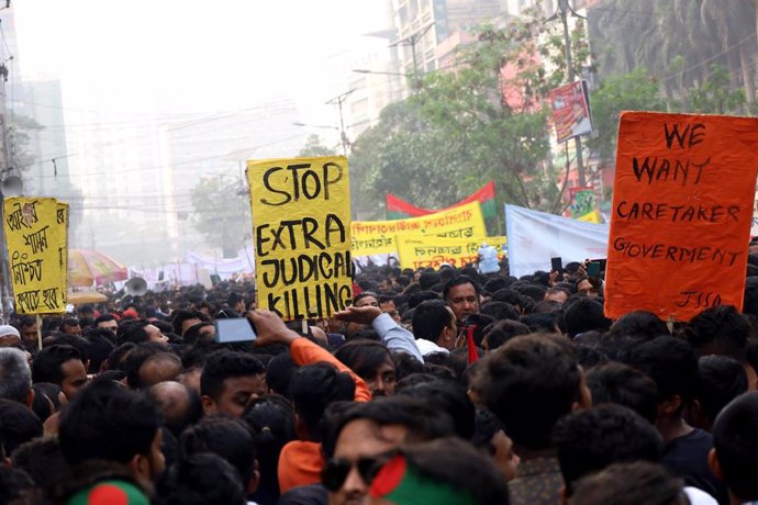 Archivo - Una manifestación del opositor Partido nacionalista de Bangladesh en Daca, Bangladesh