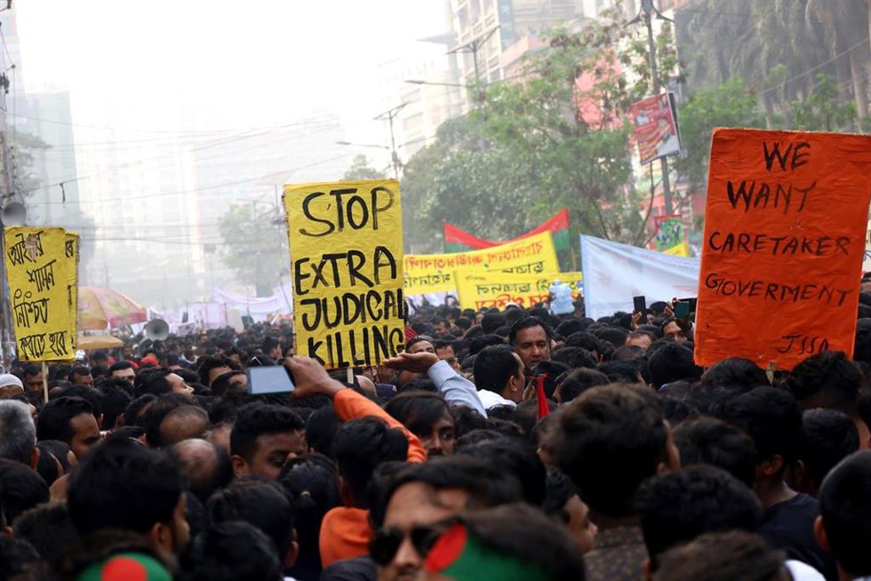Archivo - Una manifestación del opositor Partido nacionalista de Bangladesh en Daca, Bangladesh