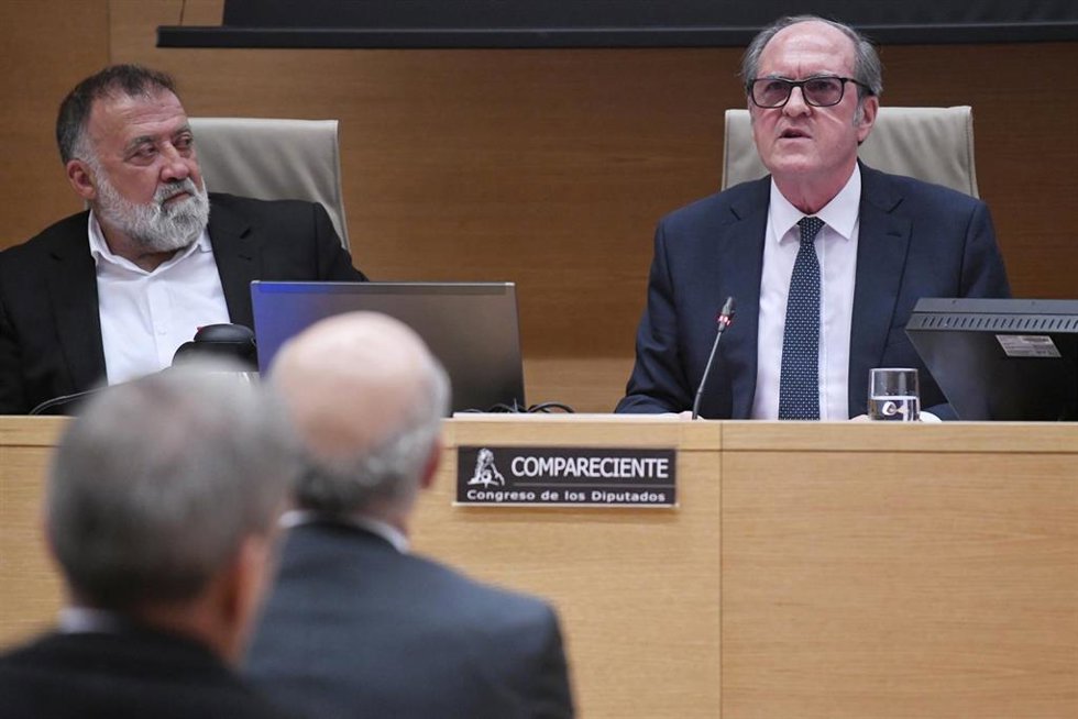 El Defensor del Pueblo, Ángel Gabilondo, durante la Comisión Mixta de Relaciones con el Defensor del Pueblo en el Congreso de los Diputados.
