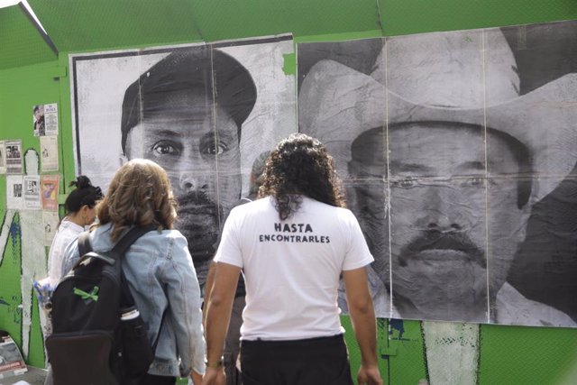 Colectivos de desaparecidos y activistas de Derechos Humanos exigen la aparición con vida de Ricardo Lagunes y Antonio Díaz, defensores comunitarios desaparecidos el 15 de enero