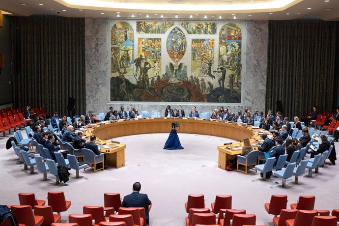 Archivo - El Consejo de Seguridad de la ONU celebra una reunión en la sede de la ONU en Nueva York