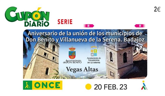 Cupón Diario de la ONCE del 20 de febrero de 2023