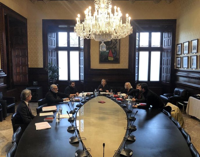 Reunión de la Mesa del Parlament, a 21 de febrero de 2023.
