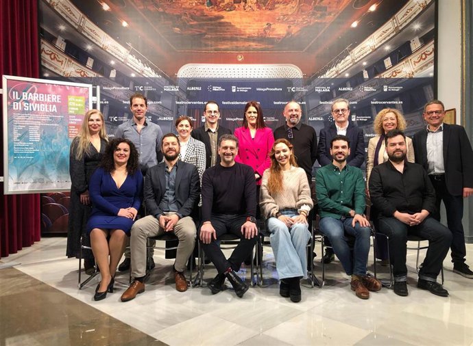 Presentación 'Il barbiere di Siviglia' en el Teatro Cervantes de Málaga.