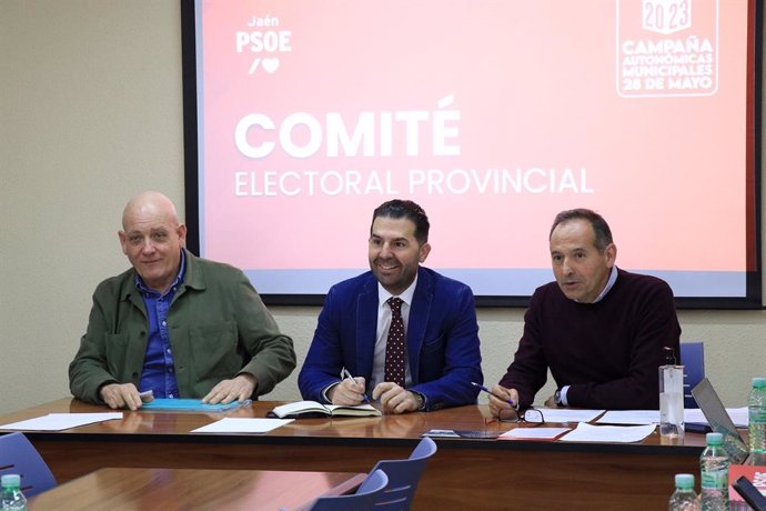 Noel López en el Comité Electoral del PSOE de Jaén