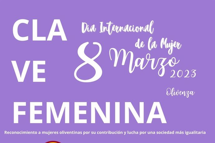 Cartel de la iniciativa 'En clave femenina' en Olivenza