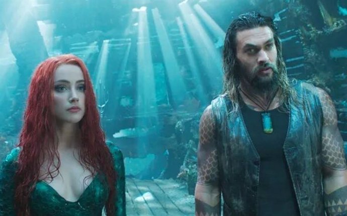 Amber Heard y Jason Momoa en Aquaman 2