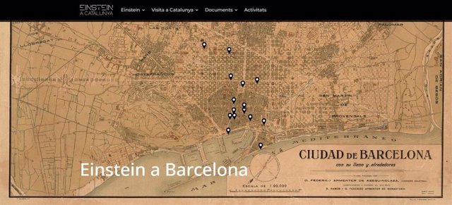 Mapa interactivo de los lugares que visitió Albert Einstein en Barcelona