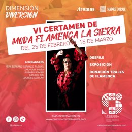 Cartel del VI Certamen de Moda Flamenca La Sierra.