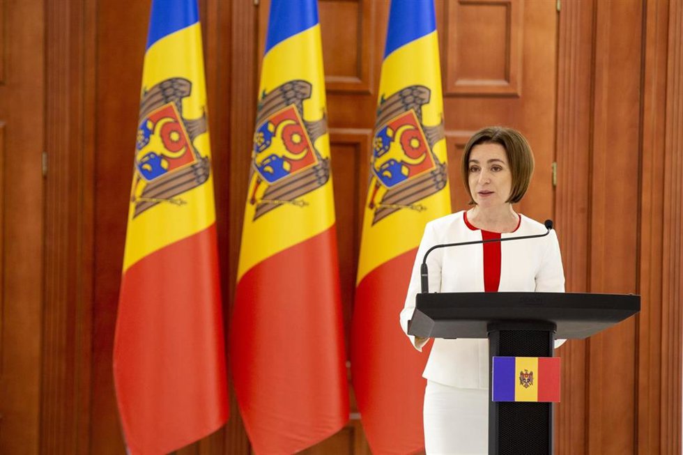 Archivo - La presidenta de Moldavia, Maia Sandu