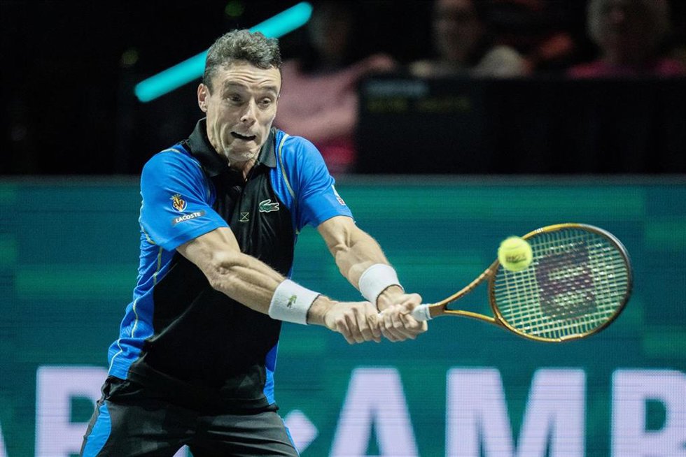 El tenista español Roberto Bautista durante un torneo