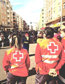Miembros de Cruz Roja en el Carnaval de Badajoz en una imagen de archivo